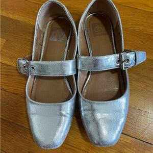 Dolce Vita Silver Mary Jane Flats